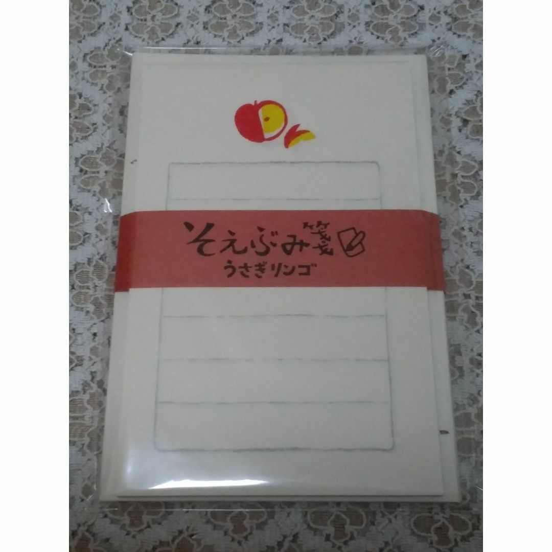 そえぶみ箋　うさぎリンゴ インテリア/住まい/日用品の文房具(ノート/メモ帳/ふせん)の商品写真