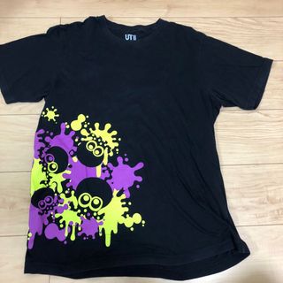 Tシャツ　スプラトゥーン　ユニクロ　黒　Lサイズ(Tシャツ/カットソー(半袖/袖なし))