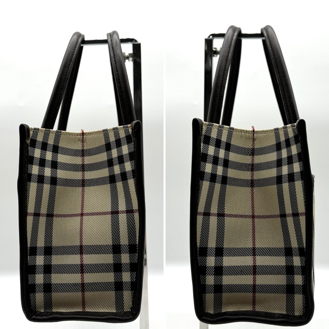 BURBERRY(バーバリー)の✨美品✨バーバリー ハンドバッグ ノバチェック ロゴプレート キャンバス レザー レディースのバッグ(ハンドバッグ)の商品写真