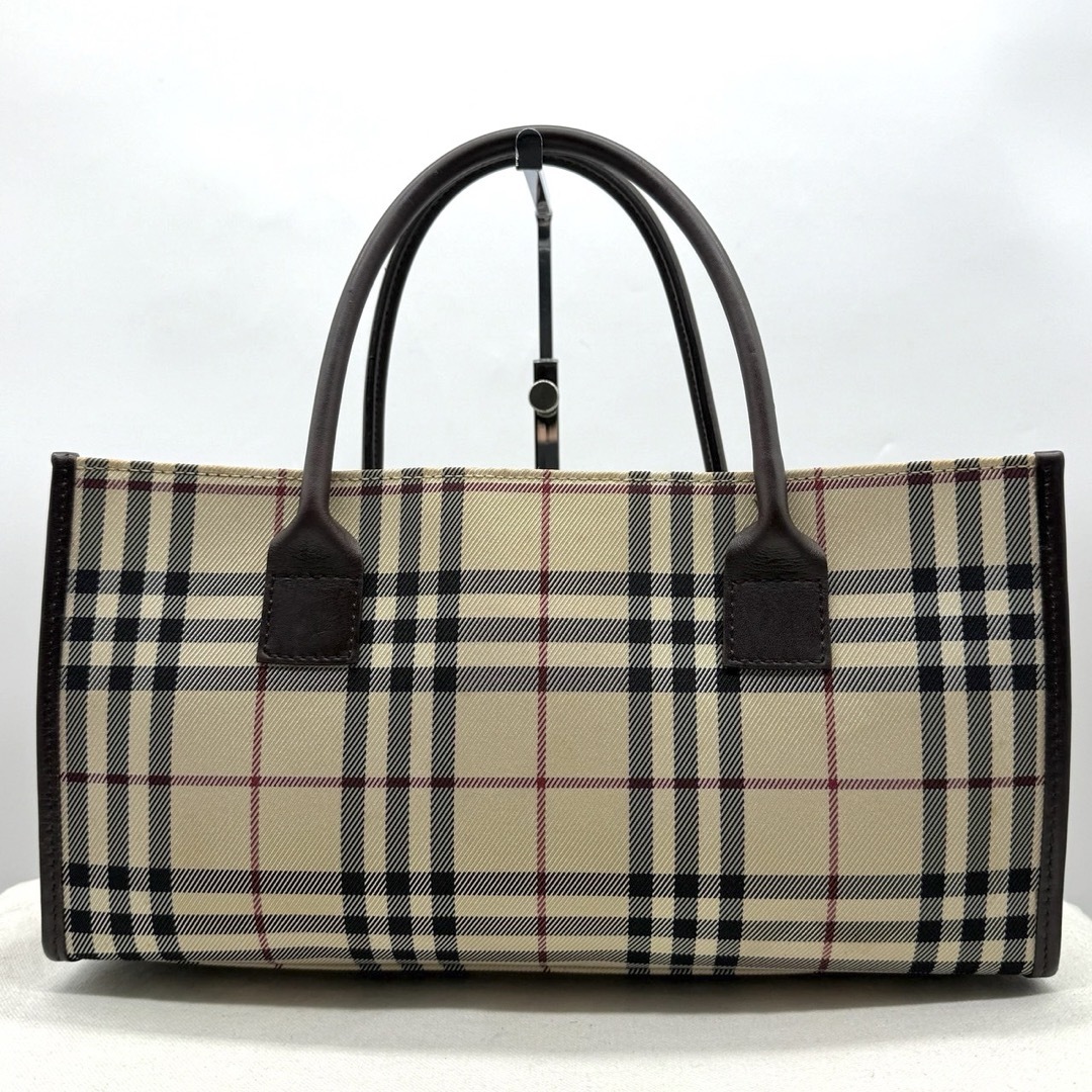 BURBERRY(バーバリー)の✨美品✨バーバリー ハンドバッグ ノバチェック ロゴプレート キャンバス レザー レディースのバッグ(ハンドバッグ)の商品写真