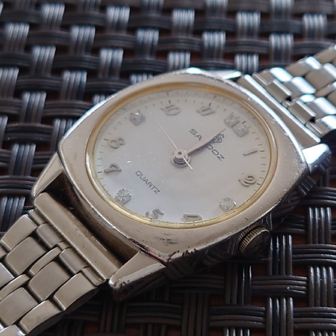 SWISS 老舗 SANDOZ シルバー925 ダイヤ5石 レディース 腕時計 レディースのファッション小物(腕時計)の商品写真