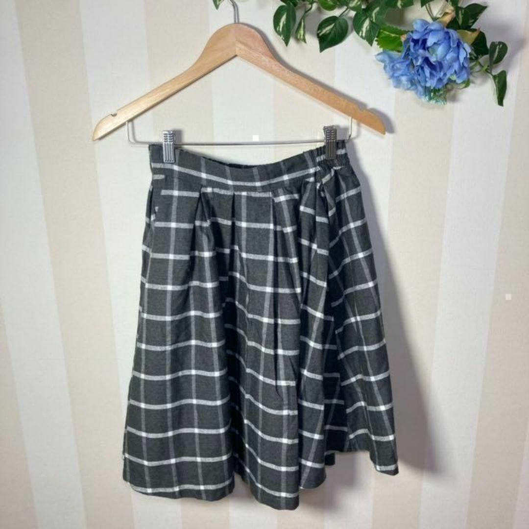 ガーリー♡ かわいい♪ レディース フレアスカート チェック柄 レディースのスカート(ひざ丈スカート)の商品写真