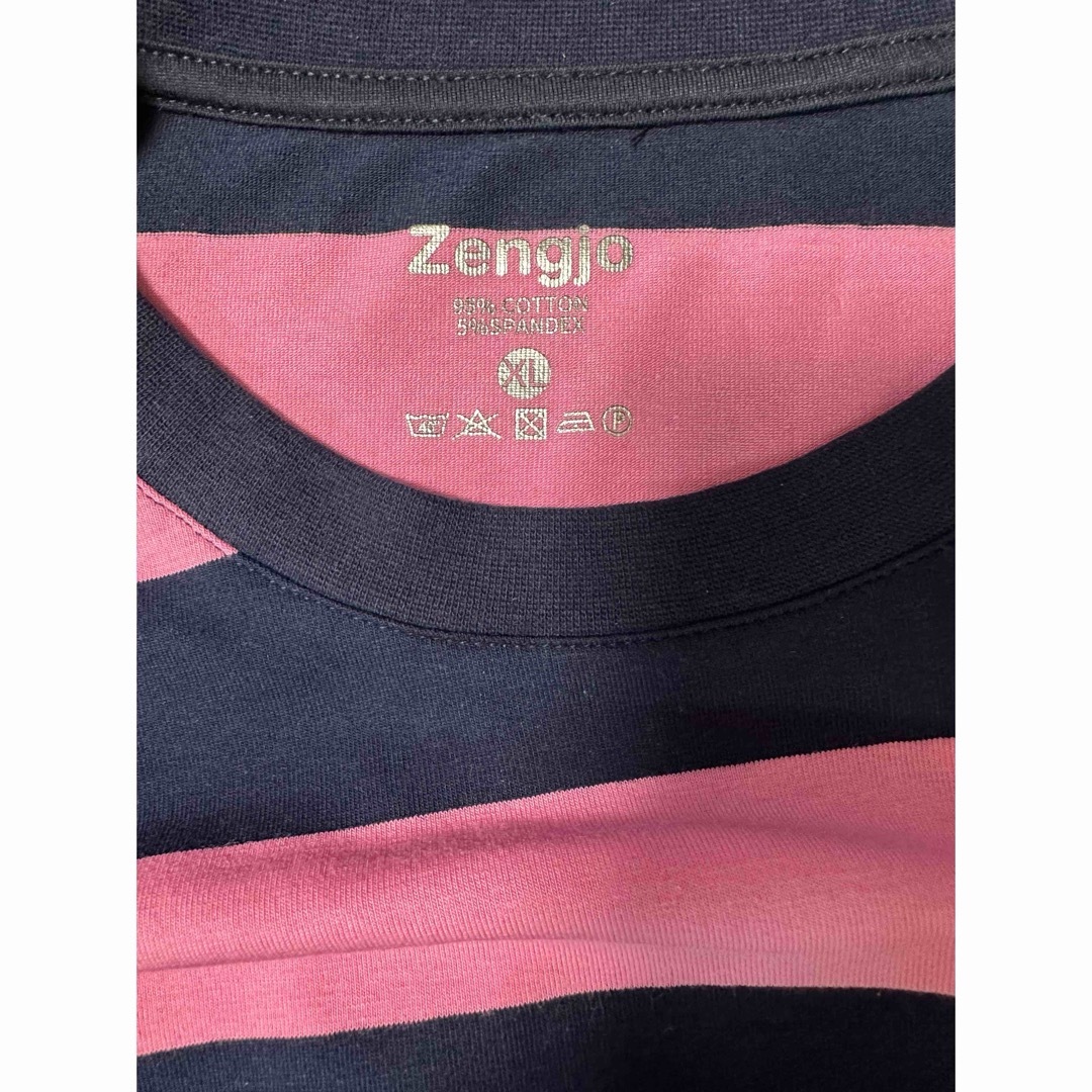［Zengjo］メンズ 半袖 Tシャツ ボーダー クルーネック メンズのトップス(Tシャツ/カットソー(半袖/袖なし))の商品写真