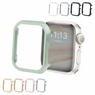 【サイズ:38mm_色:グリーン】Gaacal マットApple watch ケ(その他)