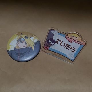 NARUTO　サンリオ　デイダラ　缶バッジ　おなまえバッジ(バッジ/ピンバッジ)