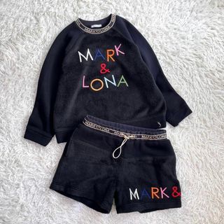 マークアンドロナ(MARK&LONA)の【美品】マークアンドロナ　ボア生地 スウェット&ショートパンツ　セットアップ　黒(ウエア)