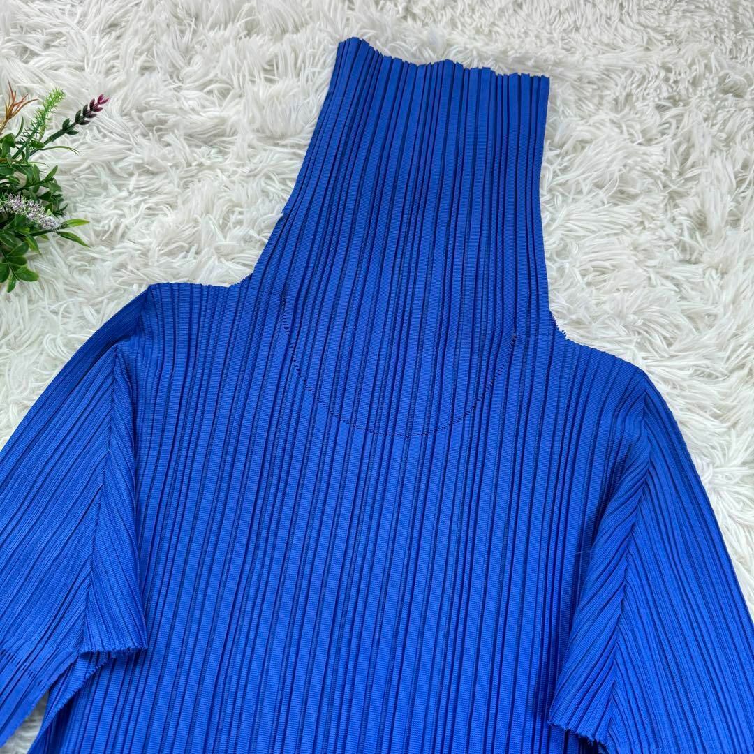 PLEATS PLEASE ISSEY MIYAKE(プリーツプリーズイッセイミヤケ)の美品 入手困難 プリーツプリーズ ブラウス 点線模様 Lサイズ タートルネック レディースのトップス(カットソー(長袖/七分))の商品写真