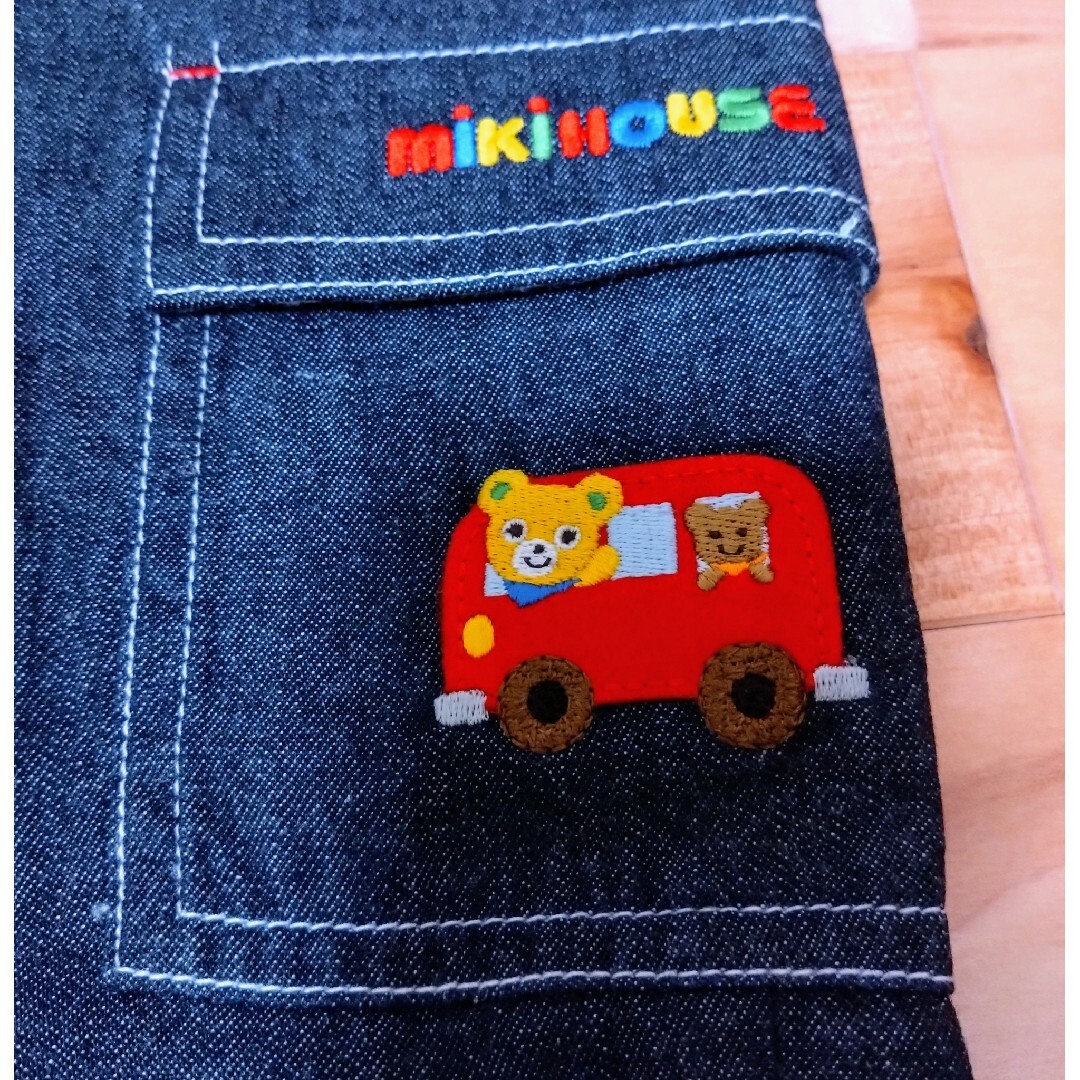 mikihouse(ミキハウス)のミキハウス　130　ハーフパンツ　デニム　パンツ　プッチー　車　ジーンズ　夏 キッズ/ベビー/マタニティのキッズ服男の子用(90cm~)(パンツ/スパッツ)の商品写真