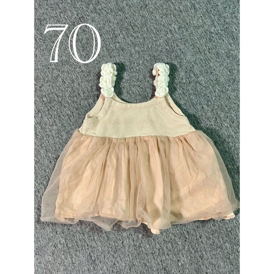 petit main(プティマイン)のプティマイン　70 ワンピース　ベビードレス キッズ/ベビー/マタニティのキッズ服女の子用(90cm~)(ワンピース)の商品写真