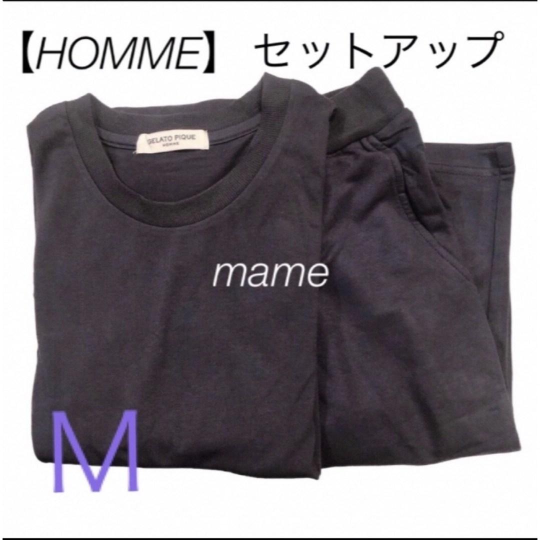 gelato pique(ジェラートピケ)の定価以下!!未使用✨️HOMME Тシャツ＆ハーフパンツ☆Ｍサイズ レディースのルームウェア/パジャマ(ルームウェア)の商品写真