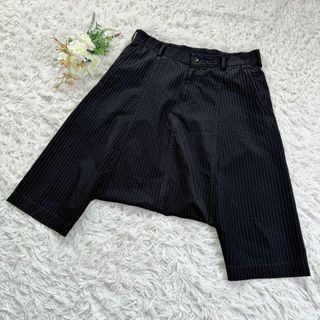 ブラックコムデギャルソン(BLACK COMME des GARCONS)の美品 入手困難 コムデギャルソン サルエルパンツ Sサイズ ストライプ 春夏(サルエルパンツ)