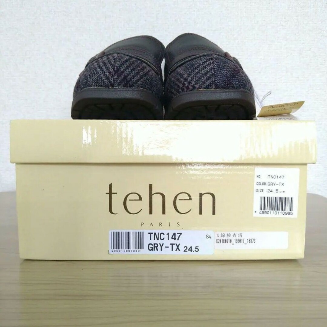 未使用■tehen(テーン)スクエアローファー■24.5■ヒール5.0■3E レディースの靴/シューズ(ハイヒール/パンプス)の商品写真