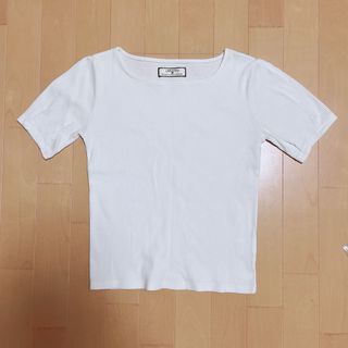 シマムラ(しまむら)の白　リブT(Tシャツ(半袖/袖なし))