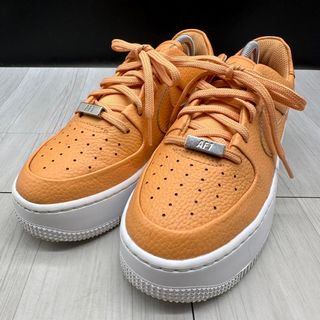 ナイキ(NIKE)の【NIKE】ナイキ エアフォース1 スニーカー 24 レザー オレンジ(スニーカー)