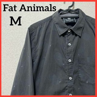 【希少】Fat Animals 長袖シャツ カジュアルシャツ 総柄 くじら柄(シャツ)