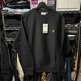 カーハートダブリューアイピー(Charhartt WIP)のcarhartt WIP クルーネック スウェット ブラック Lサイズ(スウェット)