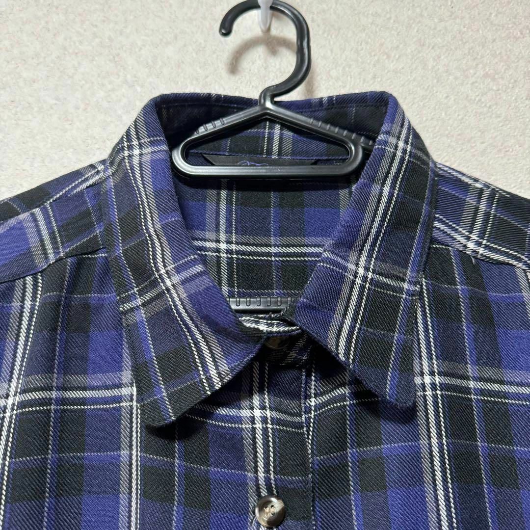 【希少】Finch カジュアルシャツ 長袖シャツ ブラウス チェックシャツ 紫 レディースのトップス(シャツ/ブラウス(長袖/七分))の商品写真