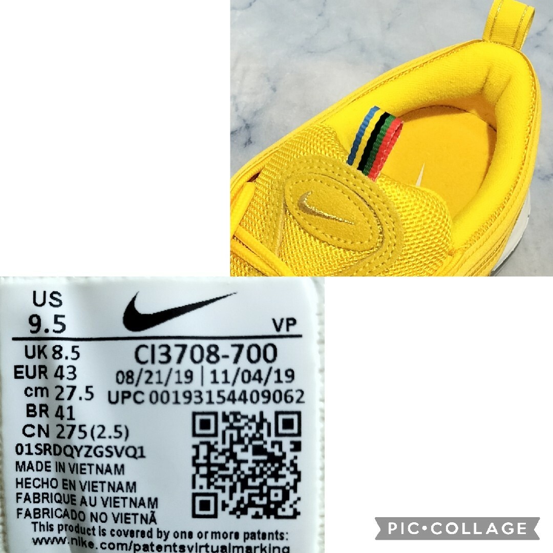 NIKE(ナイキ)の【★超美品★送料無料！】ナイキ エアマックス97 QS イエローメンズ27.5㎝ メンズの靴/シューズ(スニーカー)の商品写真