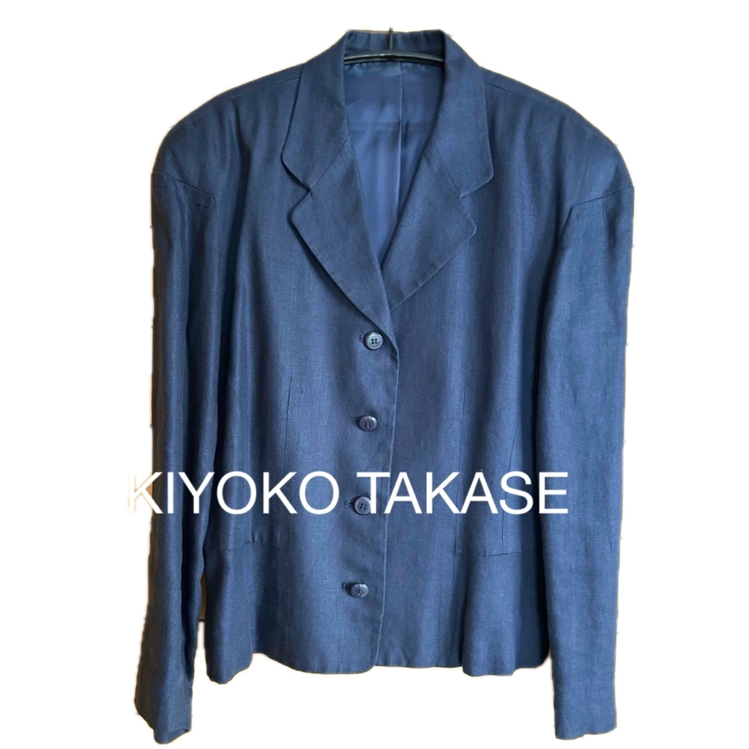 COMME CA DU MODE(コムサデモード)の⭐️ KT テーラード リネンジャケット 麻 昭和レトロ レディースのジャケット/アウター(テーラードジャケット)の商品写真