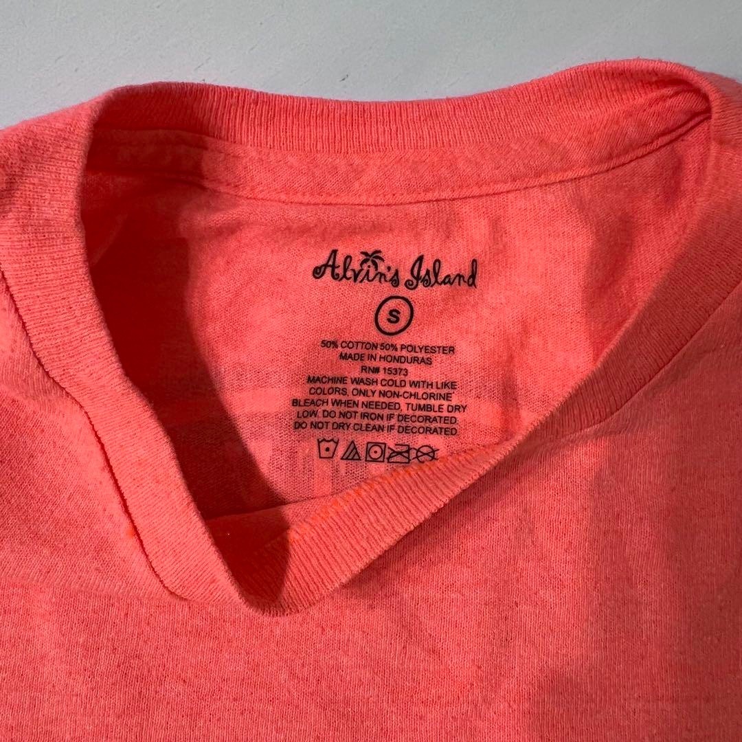 US 古着　Tシャツ　ピンク　パナマビーチ　フロリダ　オレンジ　希少　S メンズのトップス(Tシャツ/カットソー(半袖/袖なし))の商品写真