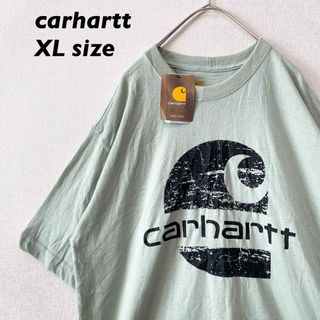 carhartt - 日本未発売【新品タグ付き】カーハート　半袖Tシャツ　ビッグプリント　緑色　XL