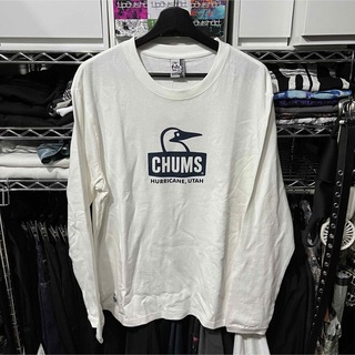 チャムス(CHUMS)のCHUMS ブービーフェイス ロンT 長袖  Tシャツ ホワイト XLサイズ(Tシャツ/カットソー(七分/長袖))