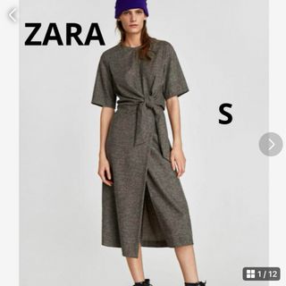 ザラ(ZARA)の★新品★ZARA WOMAN ワンピース S ブラウン(ひざ丈ワンピース)