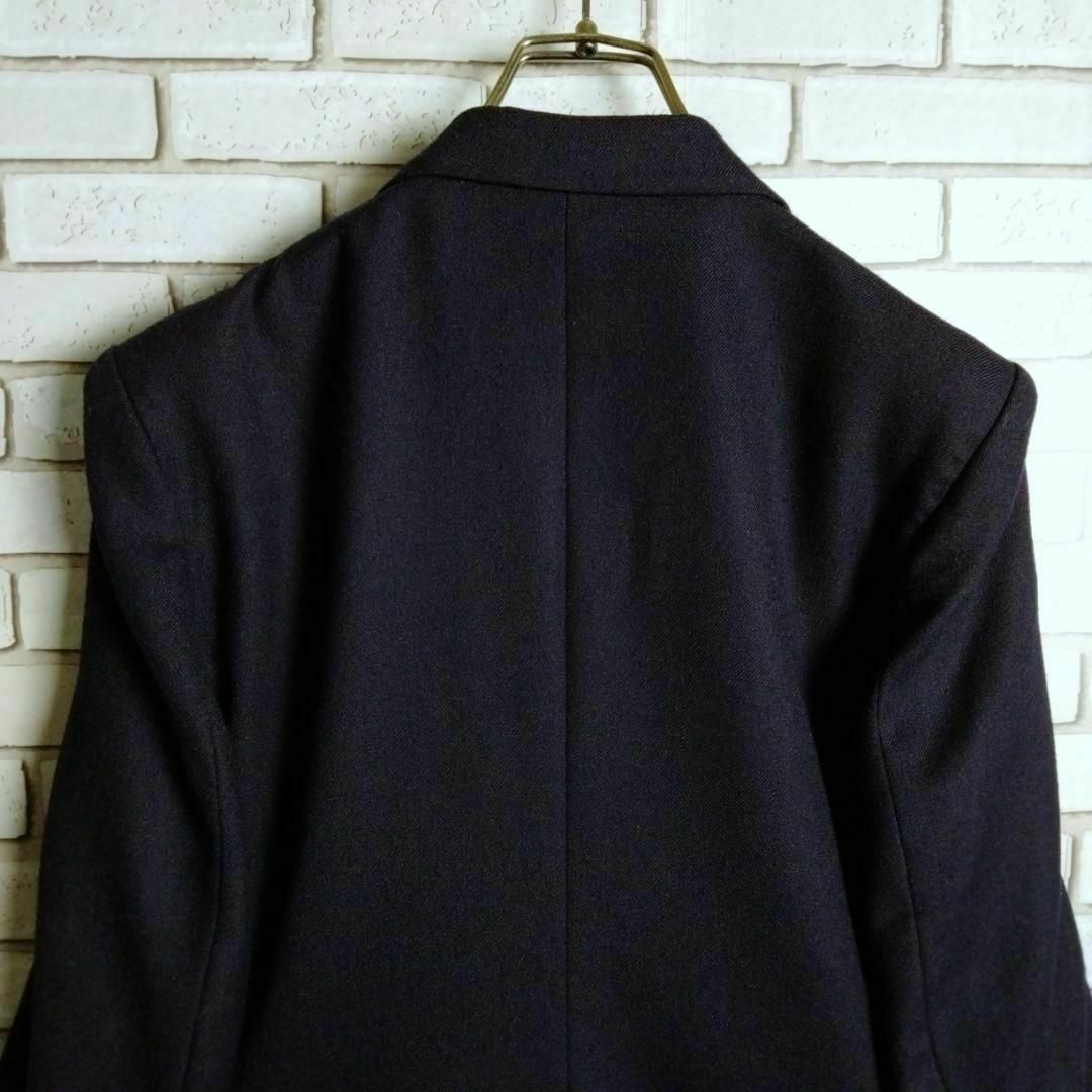 テーラードジャケット☆ダブル　日本製　ウール　紺ブレ　金ボタン　濃紺 レディースのジャケット/アウター(テーラードジャケット)の商品写真