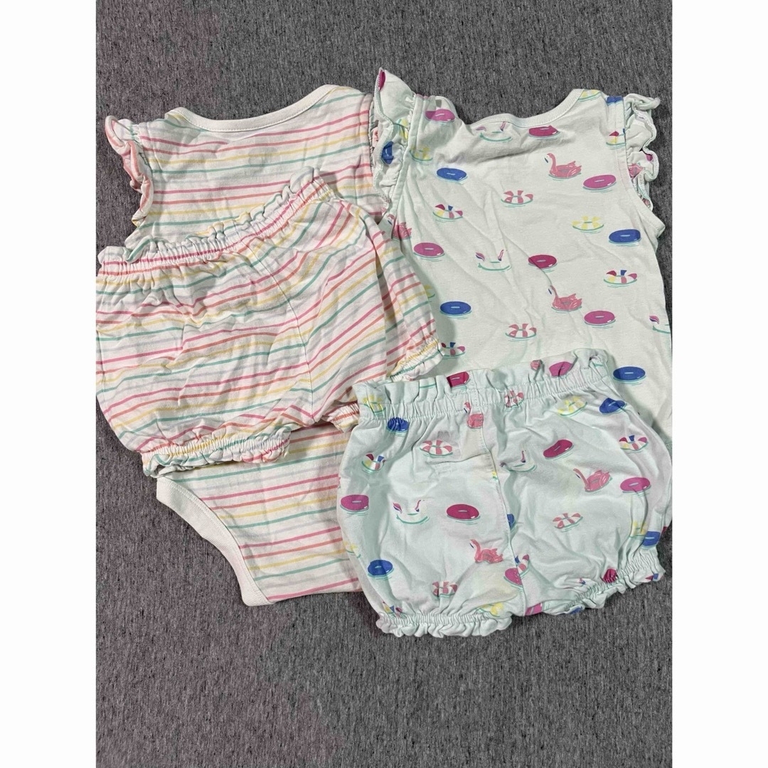 babyGAP(ベビーギャップ)のベビーギャップ　70  ロンパース❷&短パン❹枚セット キッズ/ベビー/マタニティのベビー服(~85cm)(ロンパース)の商品写真