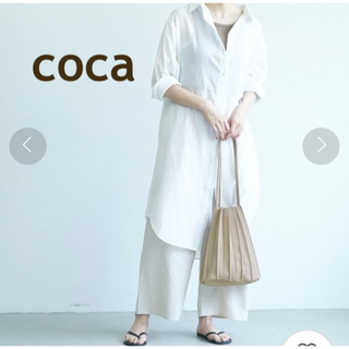 coca - 【coca】プリーツカヌレバッグ【ほぼ新品  トートバッグ】