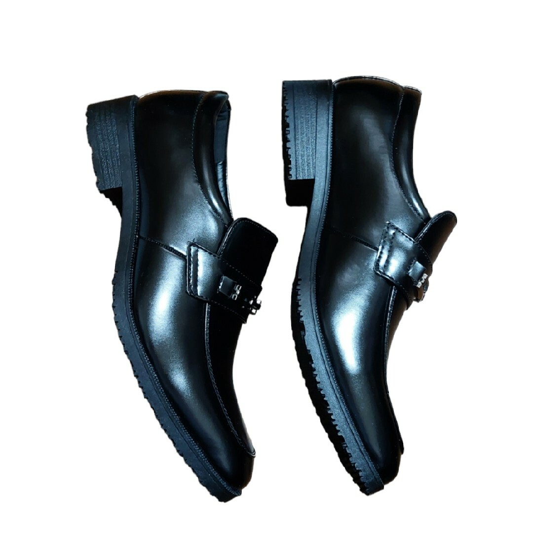 訳アリ　ビジネスシューズ　25.5cm　仕事　フォーマル　革靴　メンズ　ブラック メンズの靴/シューズ(ドレス/ビジネス)の商品写真