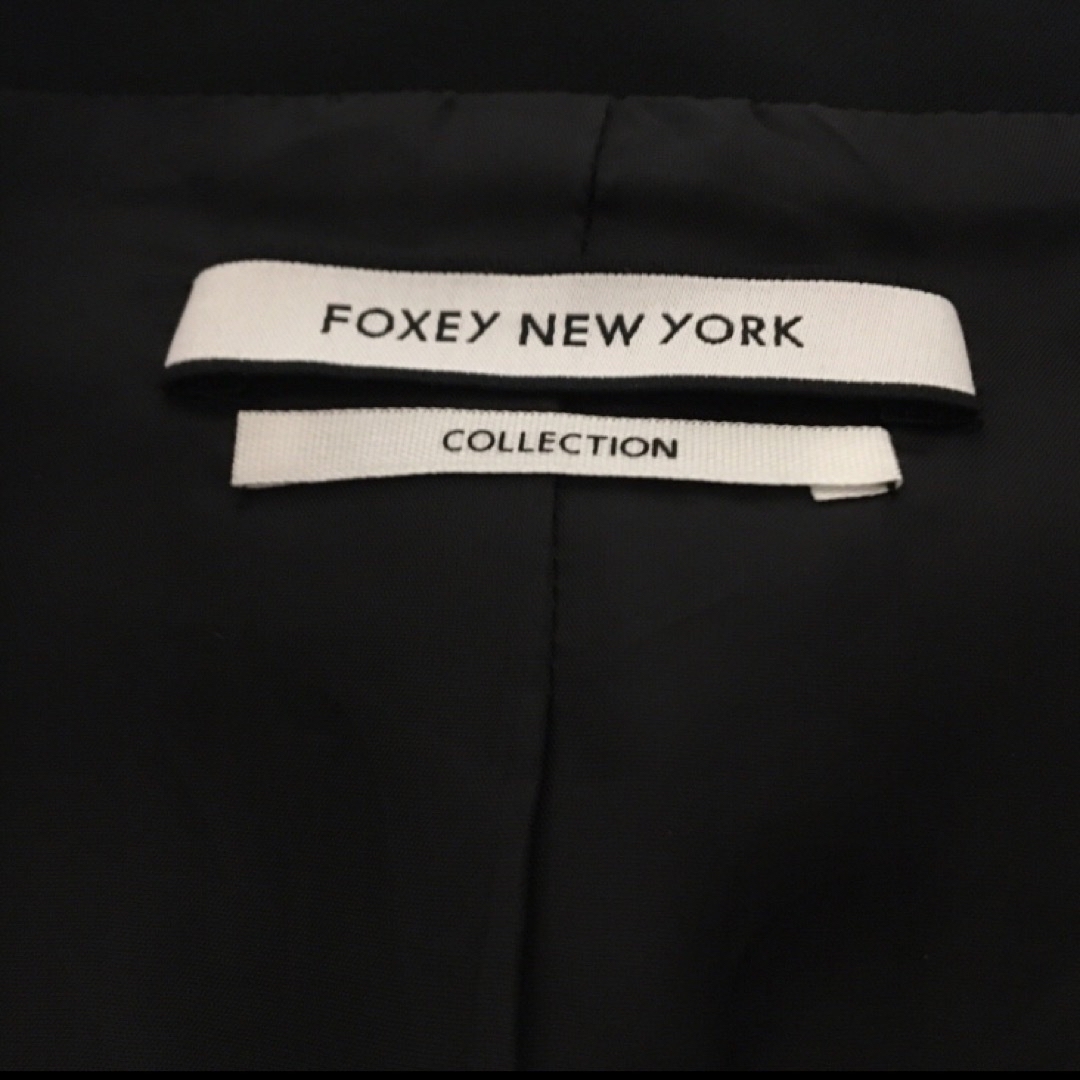 FOXEY NEW YORK(フォクシーニューヨーク)の【新品】フォクシーニューヨーク　コレクション　ジレ　ロングジレ　ベスト　黒 レディースのトップス(ベスト/ジレ)の商品写真