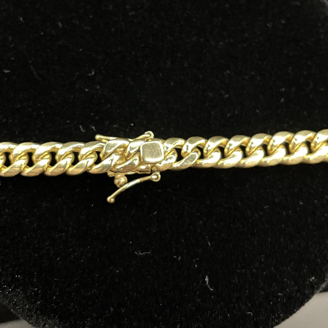 10K yellow gold Miami cuban link chain メンズのアクセサリー(ネックレス)の商品写真