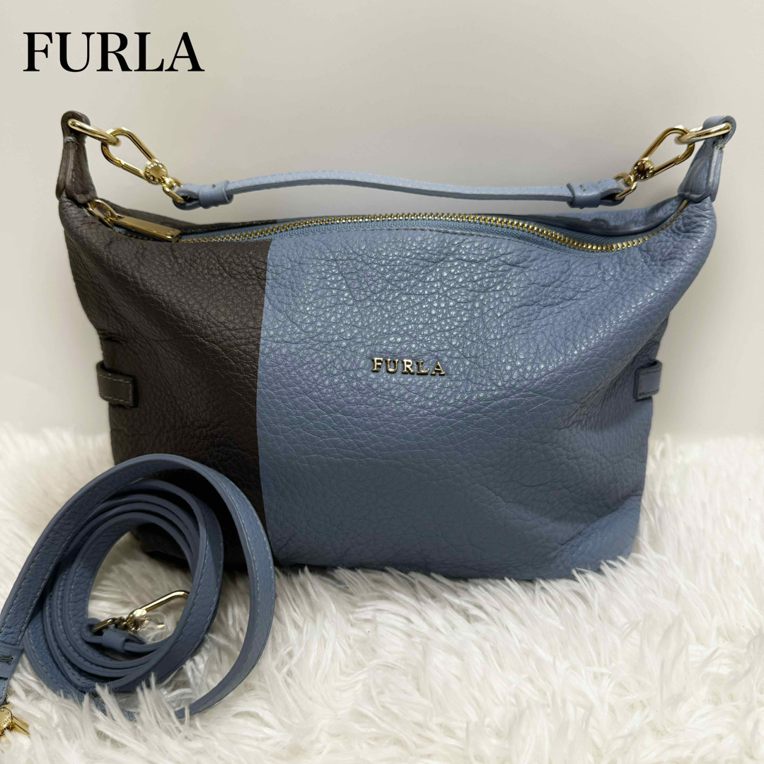 Furla(フルラ)の超美品✨FURLA フルラ　レザー　2wayショルダーバッグ バイカラー レディースのバッグ(ショルダーバッグ)の商品写真