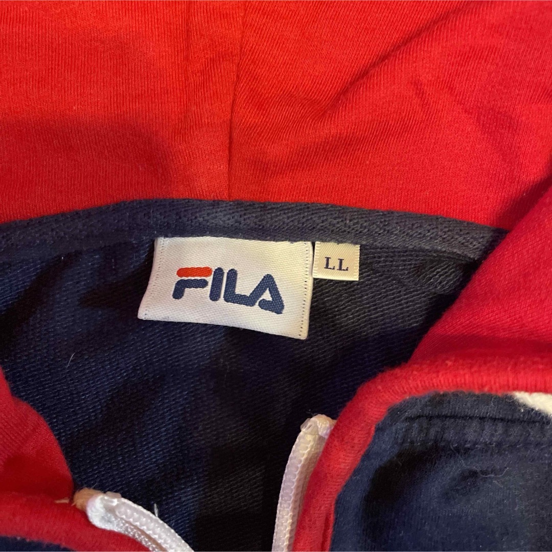 FILA(フィラ)のフィラ　FILA ジップパーカー　レッド　ネイビー レディースのトップス(パーカー)の商品写真