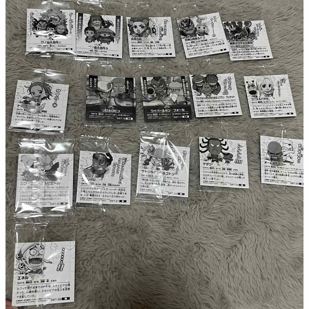 ONE PIECE(ワンピース)のワンピース　大海賊シールウエハースLOG.7 セット価格 エンタメ/ホビーのおもちゃ/ぬいぐるみ(キャラクターグッズ)の商品写真