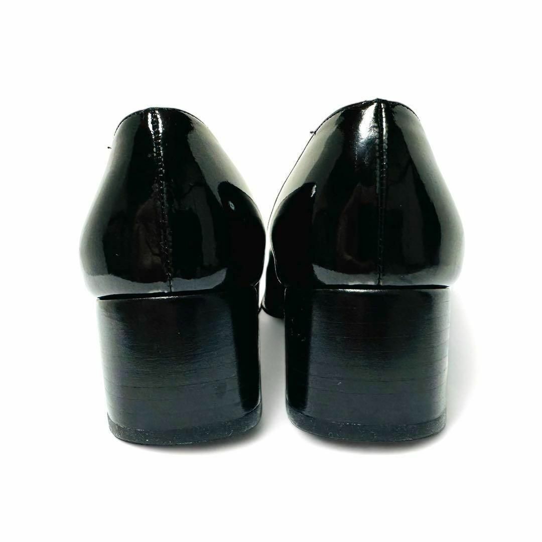 Ferragamo(フェラガモ)の美品✨フェラガモ 5.5C/23cm パンプス パテンレザー エナメル ロゴ 黒 レディースの靴/シューズ(ハイヒール/パンプス)の商品写真