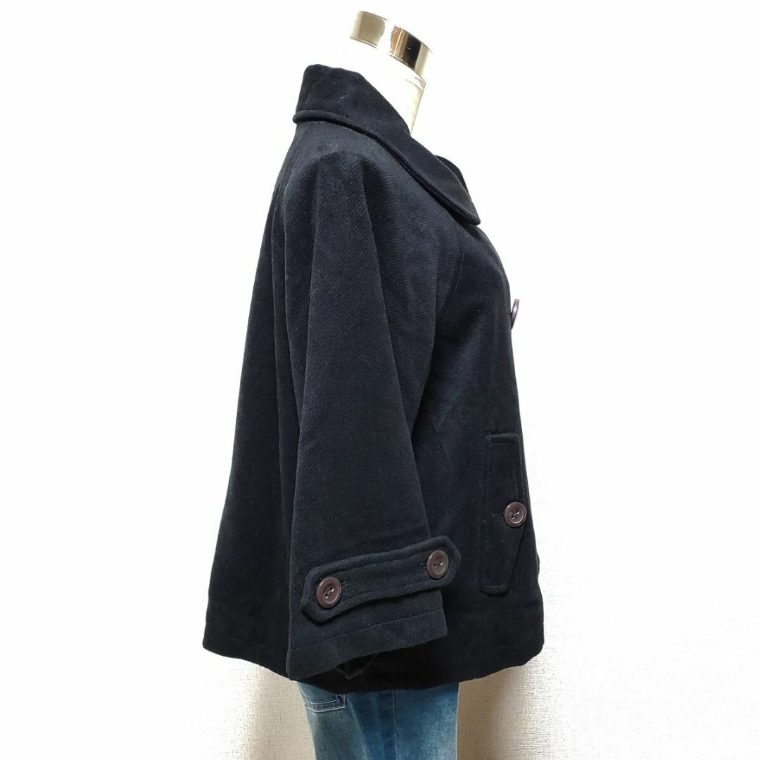 Bou Jeloud(ブージュルード)のBou Jeloud ブージュルード コート ブラック サイズ38　タグ付き未使 レディースのジャケット/アウター(ピーコート)の商品写真