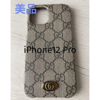 Gucci - 美品　GUCCI グッチ　iPhone12  12 Proケース　GGスプリーム
