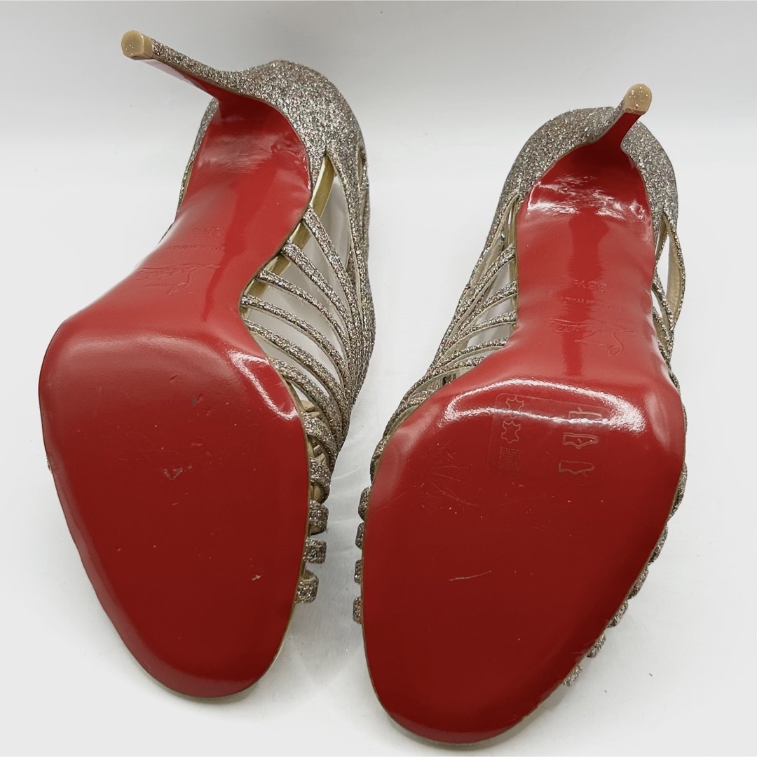Christian Louboutin(クリスチャンルブタン)の美品 クリスチャンルブタン Multibrida ヒールサンダル グリッター レディースの靴/シューズ(サンダル)の商品写真