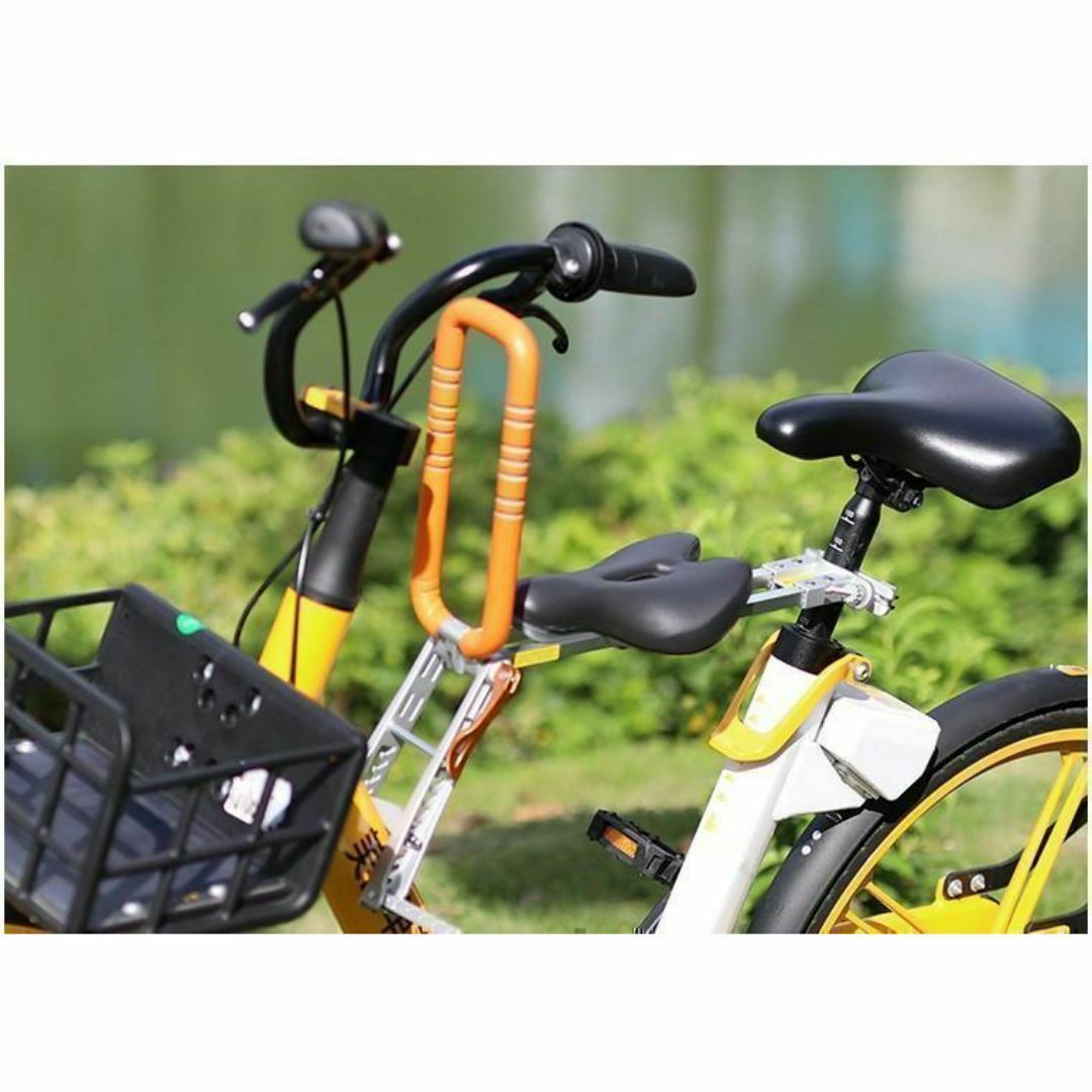 【UrRider】 自転車フレーム簡単装着　持ち運び可　チャイルドシート　ブルー スポーツ/アウトドアの自転車(パーツ)の商品写真