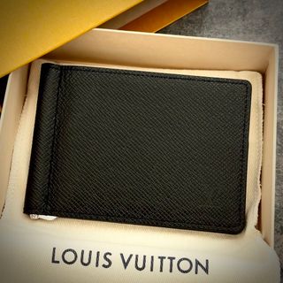 LOUIS VUITTON - 新品同様 現行モデル ICチップ搭載⭐️ルイヴィトン タイガ 黒 マネークリップ