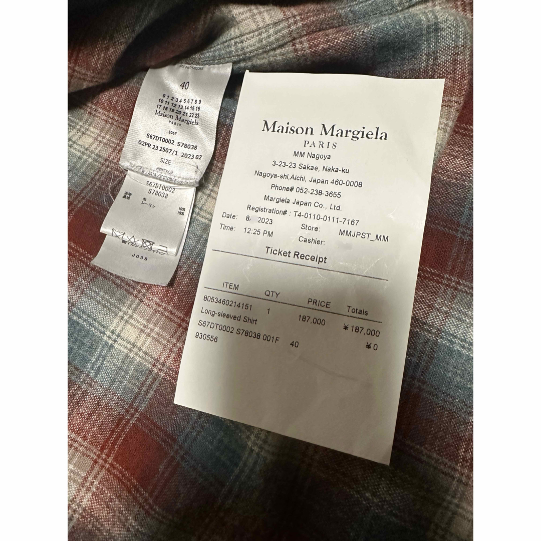 Maison Martin Margiela(マルタンマルジェラ)のメゾン・マルジェラ 23AWペンドルトンオンブレチェックネルシャツ メンズのトップス(シャツ)の商品写真