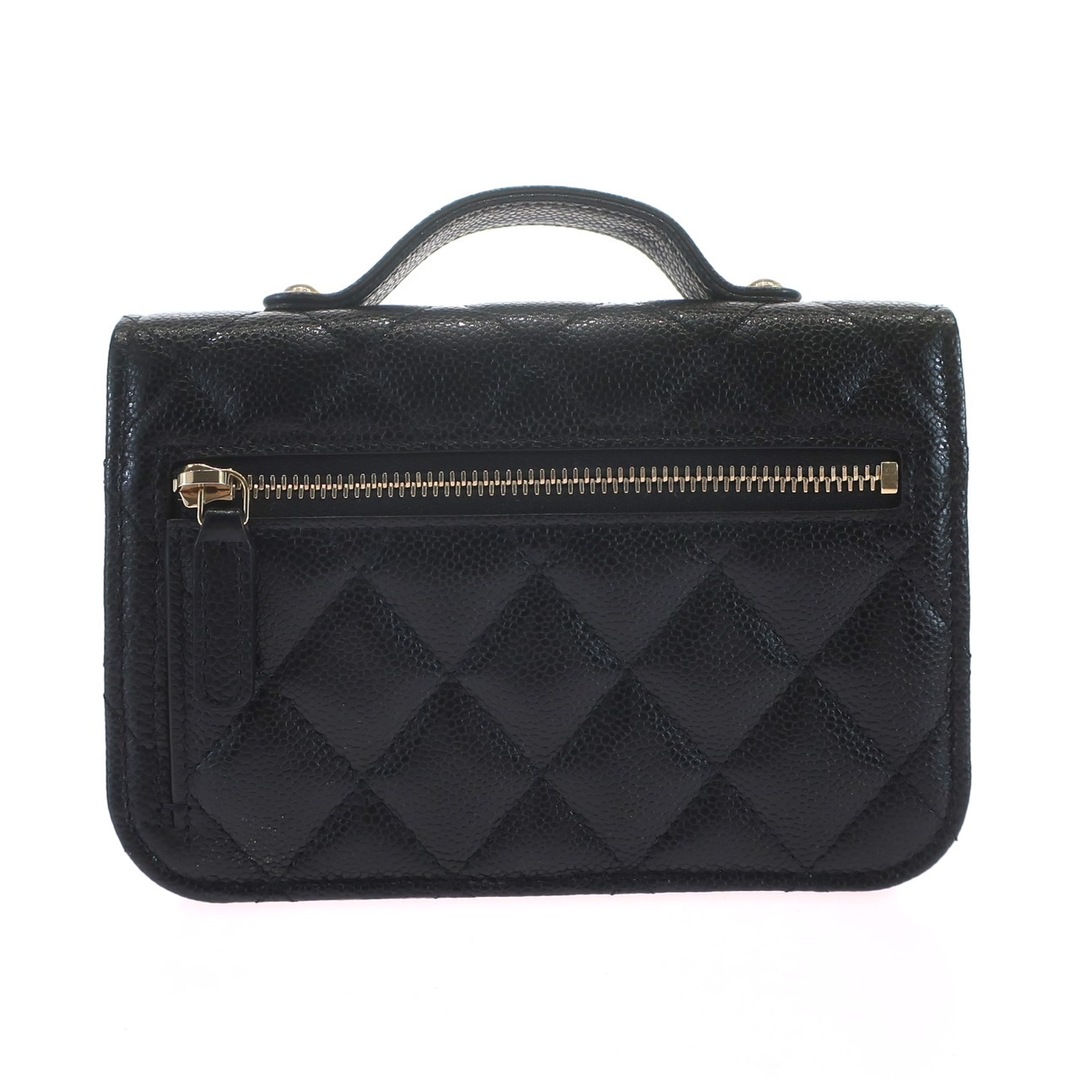 CHANEL(シャネル)の【美品】CHANEL シャネル アンフィニティ ミニ AP2914 2WAYショルダー チェーンウォレット ココマーク キャビアスキン 黒 ブラック ゴールド金具 レディース メンズのファッション小物(ウォレットチェーン)の商品写真