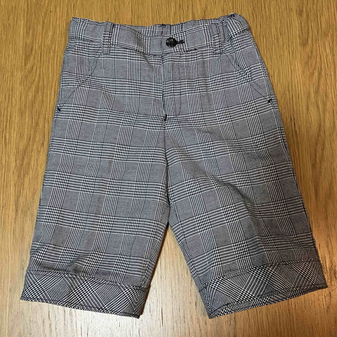 POLO RALPH LAUREN(ポロラルフローレン)のコムサ イズム　ショートパンツ   110cm 黒　グレンチェック キッズ/ベビー/マタニティのキッズ服男の子用(90cm~)(パンツ/スパッツ)の商品写真