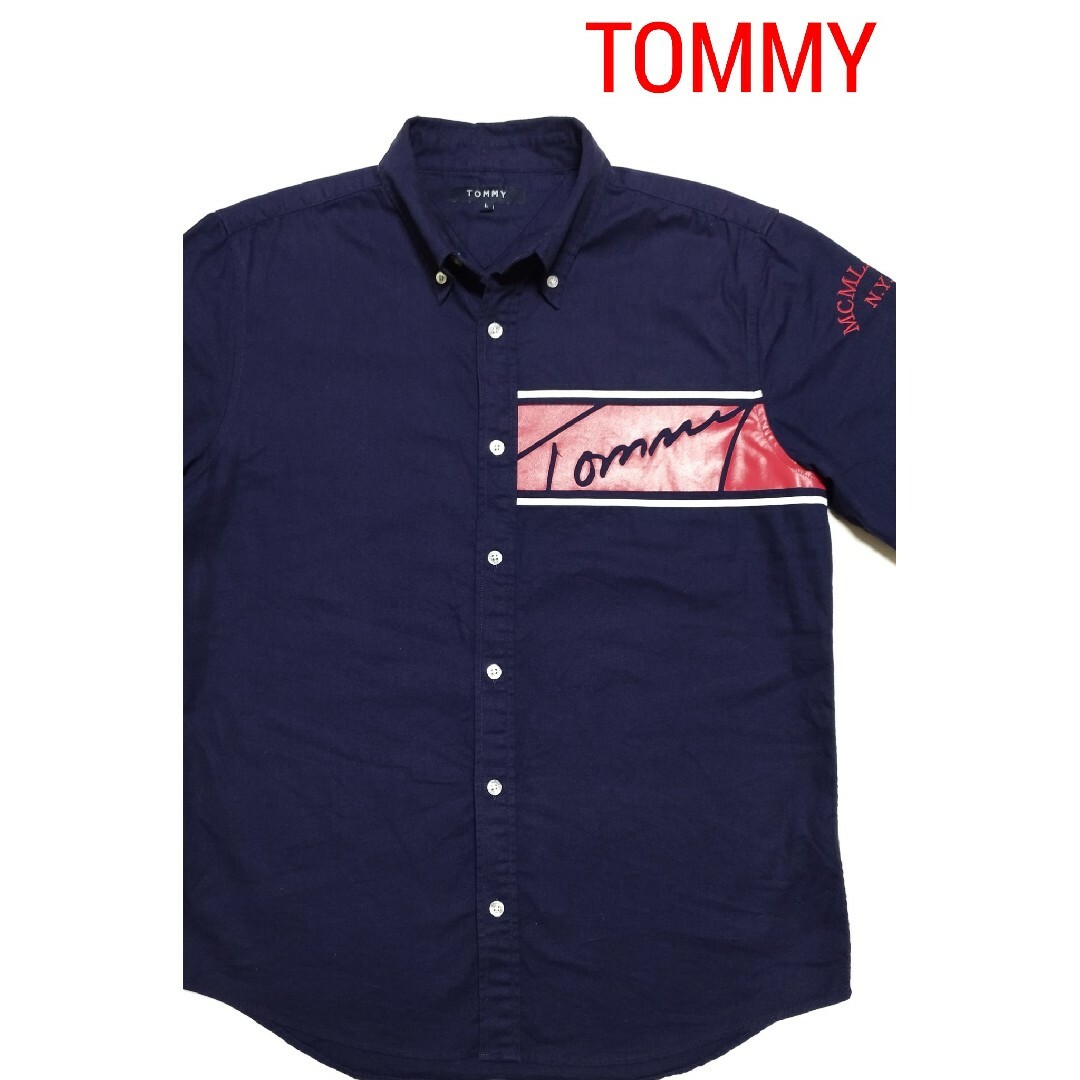 TOMMY(トミー)の【美品】TOMMY(トミー)メンズ半袖シャツ L メンズのトップス(シャツ)の商品写真