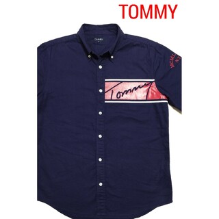 【美品】TOMMY(トミー)メンズ半袖シャツ L