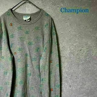 チャンピオン(Champion)のChampion チャンピオン 長袖 ロンＴ スウェットシャツ 総柄(トレーナー/スウェット)