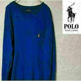 ポロラルフローレン(POLO RALPH LAUREN)のPOLO ポロ ラルフローレン 長袖 ロンＴ 胸ポケット ワンポイントロゴ M(Tシャツ/カットソー(七分/長袖))