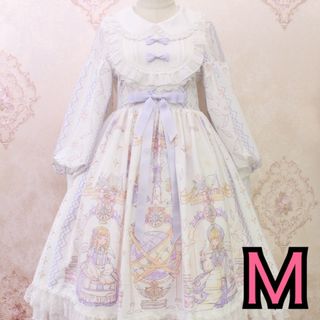 ロリータ ワンピース ドレス 天使 白 Ｍサイズ(ひざ丈ワンピース)